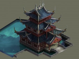 game model - taoist comprehension scene - zhenwu t Modelo 3D