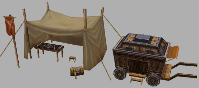 game model arena - arms peddler car 01 Model 3D .c4d .max .obj .3ds .fbx .stl .blend 