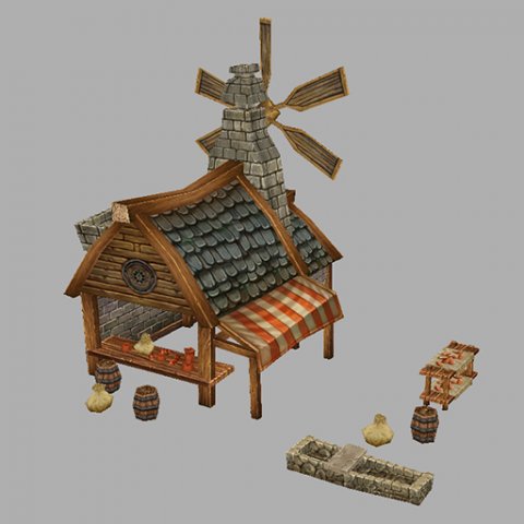 game model arena - bakery 01 Model 3D .c4d .max .obj .3ds .fbx .stl .blend 