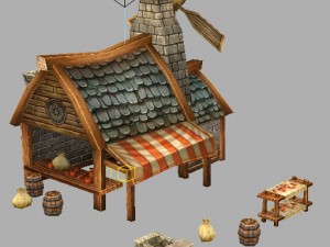 game model arena - bakery 01 Model 3D