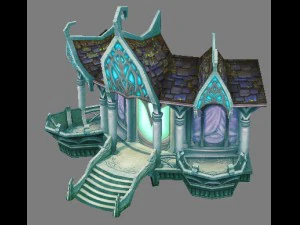 game model arena - boise - elf cottage dark elves 3D Model
