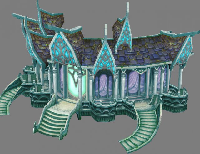 game model arena - boise - elf house dark elf 02 Model 3D .c4d .max .obj .3ds .fbx .stl .blend 