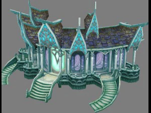 game model arena - boise - elf house dark elf 02 3D Model