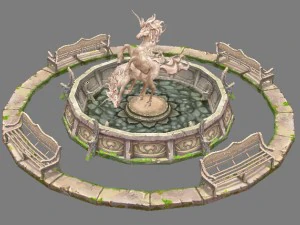 गेम मॉडल एरिना - बोइस - फाउंटेन लाइट एल्व्स 3D मॉडल