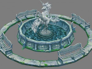 game model arena - boise - fountain dark elves 01 3D Model