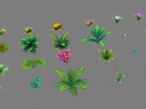 game model arena - bush 02 01 3D Модель
