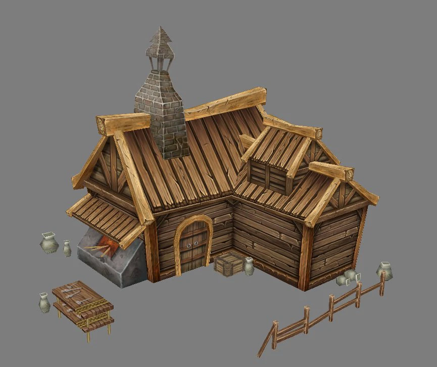 game model arena - candle workshop 10 01 3D Model .c4d .max .obj .3ds .fbx .stl .blend