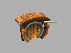 game model arena - cave doors 01 3D Model