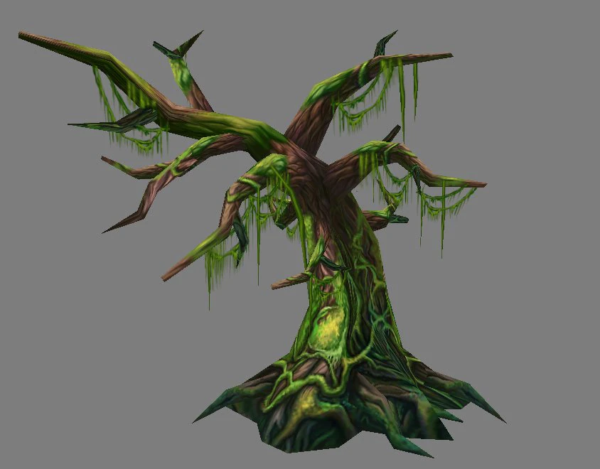 game model arena - dead tree 01 3D Model .c4d .max .obj .3ds .fbx .stl .blend 