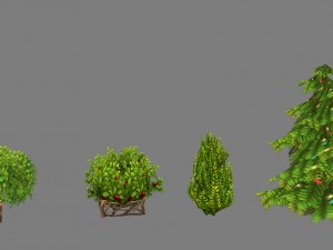 game model arena - decorated tree 001 01 3D Model