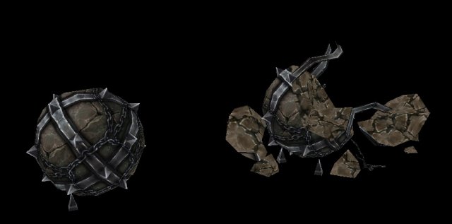 game model arena - desert area boulder trap 01 3D Model .c4d .max .obj .3ds .fbx .stl .blend 