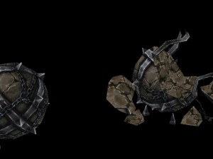 game model arena - desert area boulder trap 01 3D Model