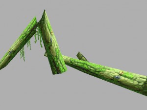 game model arena - dry rot trunk 01 Modelo 3D