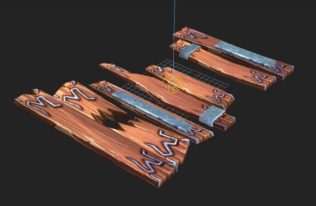 game model arena - dwarf area road wood 01 3D Model .c4d .max .obj .3ds .fbx .stl .blend 