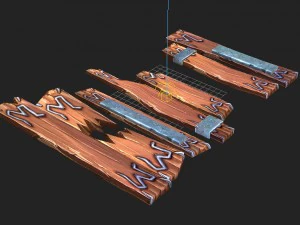 game model arena - dwarf area road wood 01 3D Model