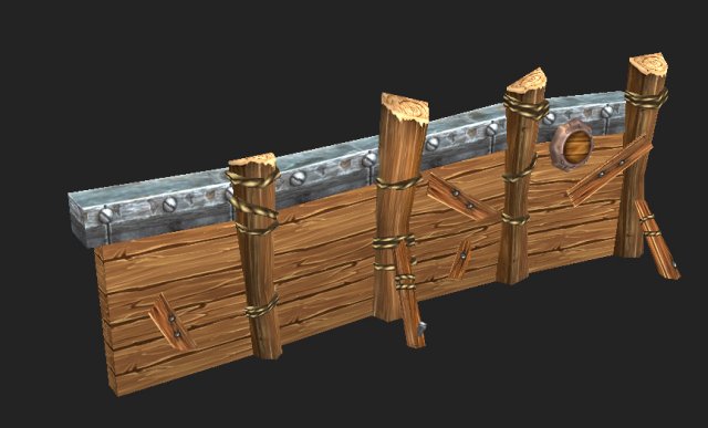 game model arena - dwarf wall 001 01 3D 模型 .c4d .max .obj .3ds .fbx .stl .blend 