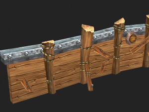 game model arena - dwarf wall 001 01 3D Модель