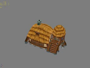 modelo de juego arena - morada fija enana 01 Modelo 3D