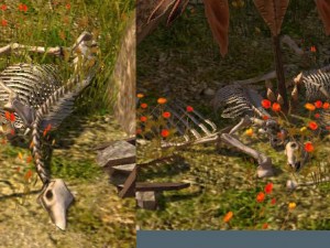 game model arena - horse bones 01 Model 3D