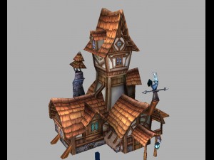 game model arena - houses 01 3D Model