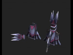 game model arena - inferno cell wall 01 3D Model