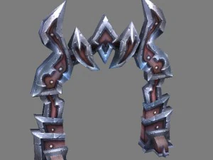 modello di gioco arena - miniera inferno gate - piccolo 01 Modello 3D