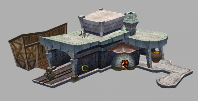 game model arena - iron ore field 01 3D Model .c4d .max .obj .3ds .fbx .stl .blend 