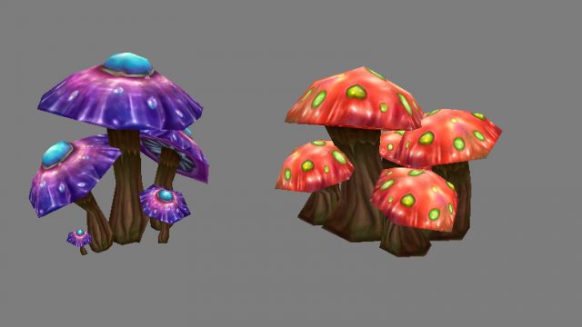 game model arena - mushrooms bar 01 01 3D Model .c4d .max .obj .3ds .fbx .stl .blend 