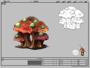 game model arena - mushrooms bar 01 01 3D Model