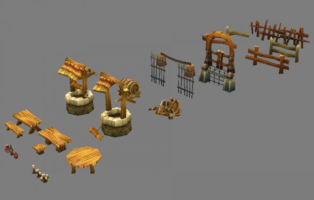 game model arena - public facilities 01 3D Model .c4d .max .obj .3ds .fbx .stl .blend 