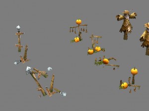 game model arena - scarecrow street 01 3D 모델