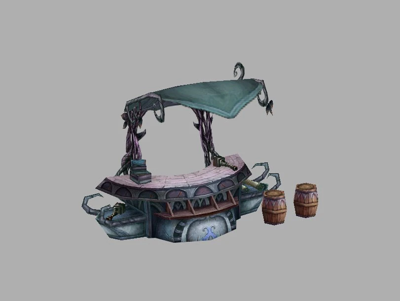 game model arena - stalls dark elves 01 3D Model .c4d .max .obj .3ds .fbx .stl .blend 