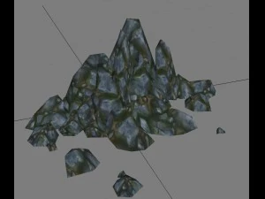 game model arena - stone 01 3D Model