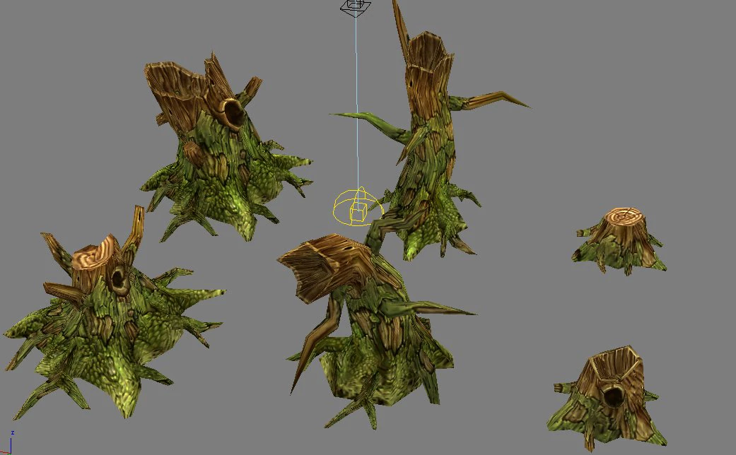 game model arena - swamp rock trees colossus 01 3D Model .c4d .max .obj .3ds .fbx .stl .blend 