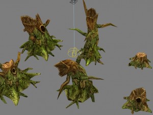 game model arena - swamp rock trees colossus 01 3D Модель
