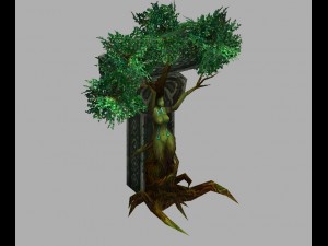 game model arena - swamp rock trees colossus 01 3D Модель