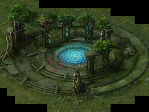 game model arena - swamp rock trees colossus 01 3D Модель