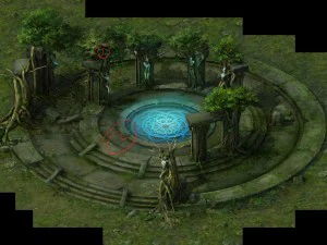 game model arena - swamp rock trees colossus 01 3D Model