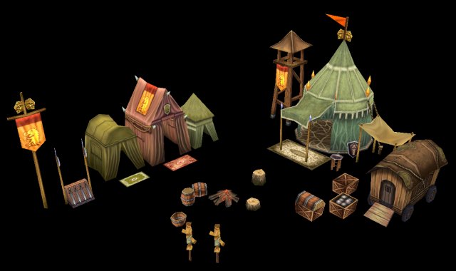 game model arena - tent 01 01 3D 模型 .c4d .max .obj .3ds .fbx .stl .blend 