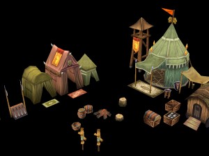 game model arena - tent 01 01 3D Model