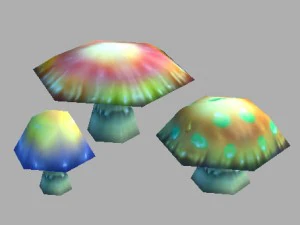 oyun modeli arenası - mantarı 01 3D Model
