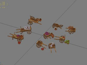 game model arena - trolleys 01 3D Model