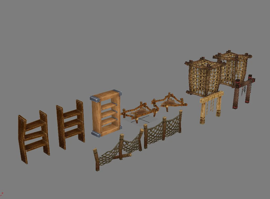 game model arena - railing prison sentence 3D Model .c4d .max .obj .3ds .fbx .stl .blend 