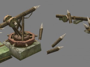 game model arena - wetland area quarrying machine 3D Model