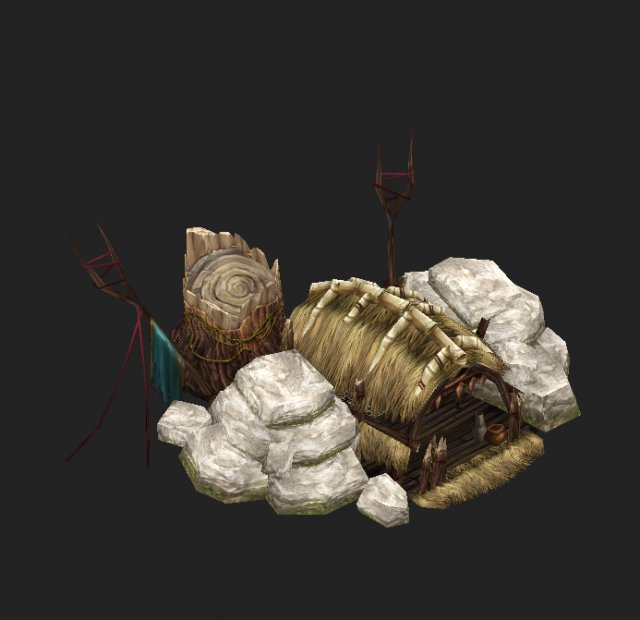 game model arena - wetland fish nest 02 01 3D मॉडल .c4d .max .obj .3ds .fbx .stl .blend 
