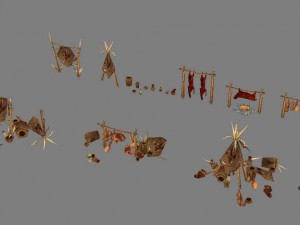 game model arena - wild hunt groups of articles 01 3D 모델