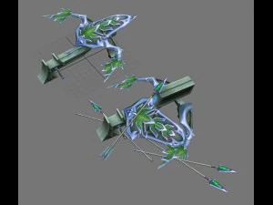 modelo de juego arena - mago balista elfos oscuros 01 Modelo 3D