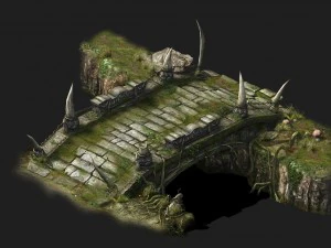 गेम मॉडल - पॉइज़न वैली दृश्य - ब्रिजस्टोन 01 3D मॉडल