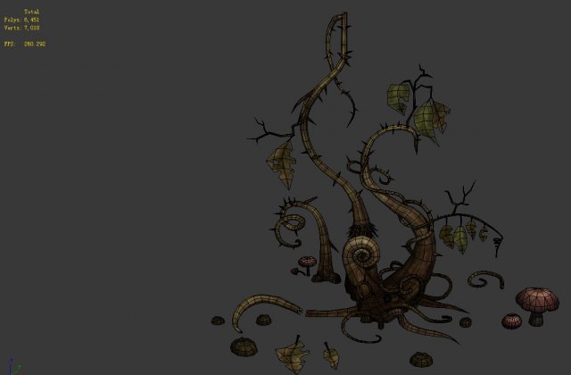 game models - poison valley scene - poisonous plan 3D Model .c4d .max .obj .3ds .fbx .stl .blend 