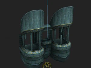 games models arena seabed construction column 01 3D Model